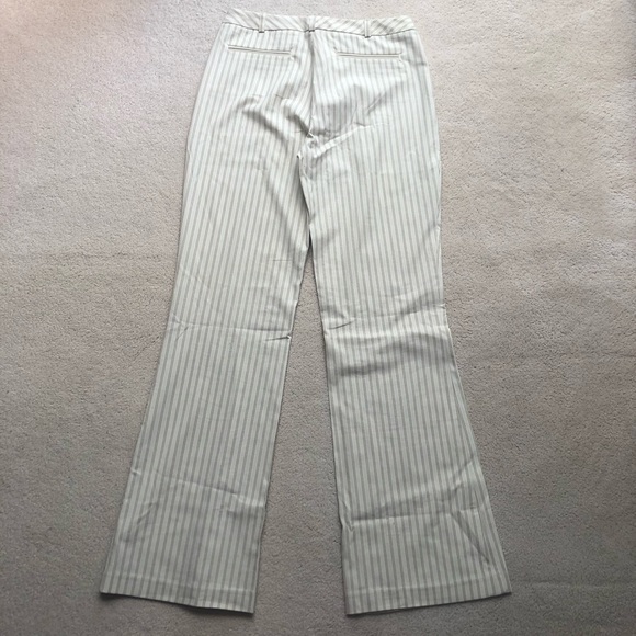 Isabel Ardee NWOT Cream Striped Pants Sz 8 - Picture 2 of 5